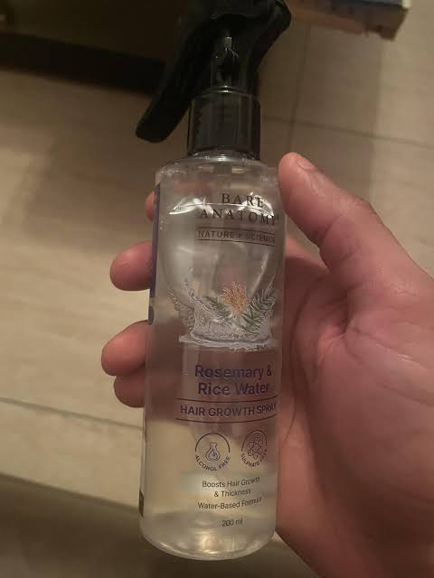🌿 BARE ANATOMY — Spray de Romero y Arroz para el Cabello✨