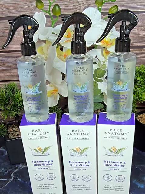 🌿 BARE ANATOMY — Spray de Romero y Arroz para el Cabello✨